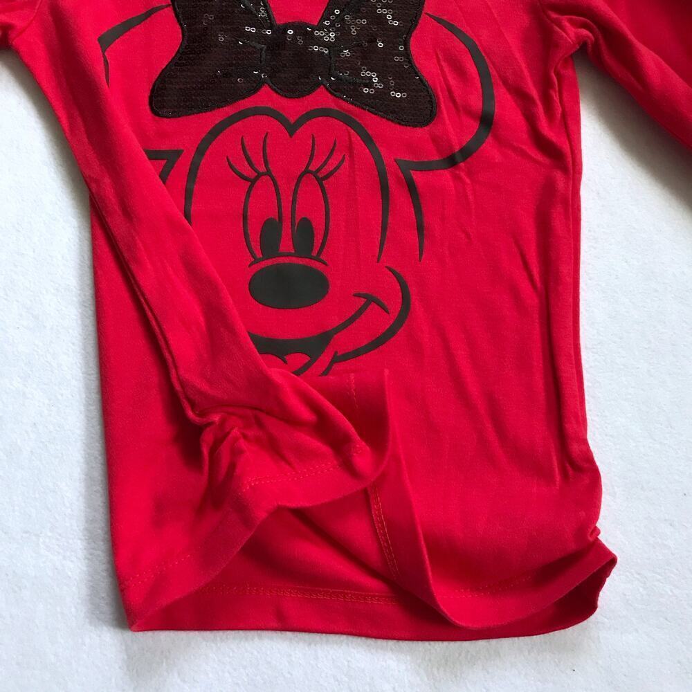 Disney NWOT Minnie Mouse Long Sleeves Red Shirt Girls 7/8 - Picture 4 of 8